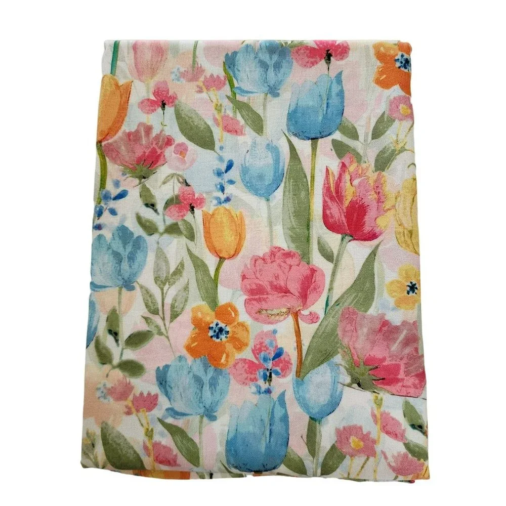 Nicole Miller Pastel Tulips Tablecloth 60x84in Oblong‎